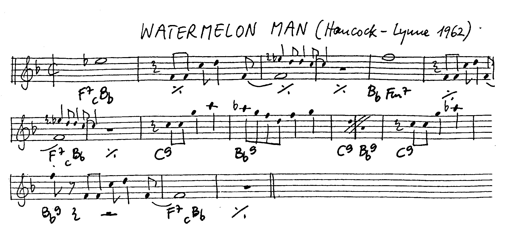 watermelon man leadsheet – book us for your next 20s or gatsby event